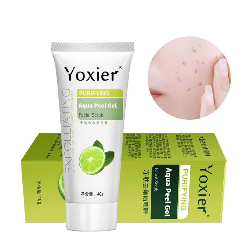 

Yoxier Exfoliating Face Scrub Peeling Gel Moisturizing Whitening Lemon Vitamin C Remove Acne Detoxifies And Cleanses All Skin