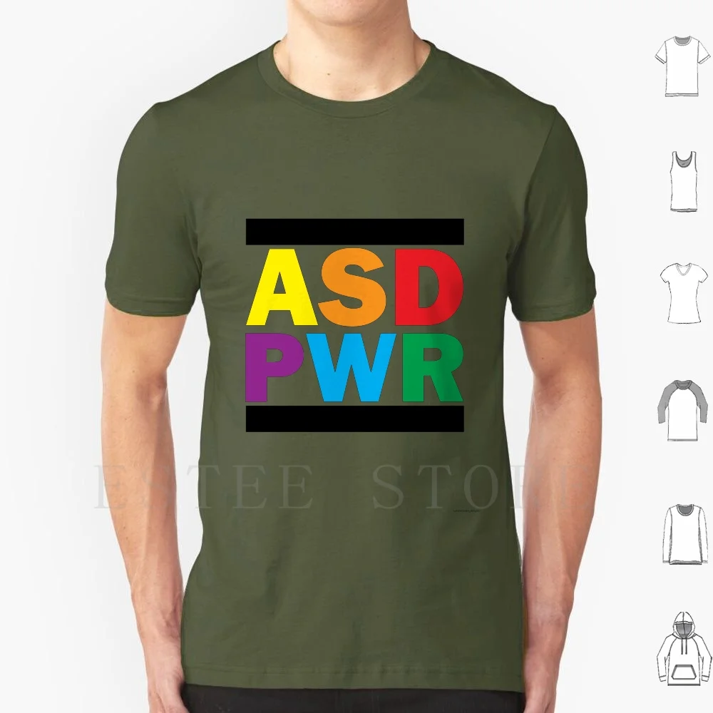 Фото Футболка Asd Pwr Spectrum, хлопковая, мужская, с принтом на заказ, для людей с аутизмом, расстройствами аутистического спектра, аутистическим спектральным расстройством, Asd, Aspergers, Aspie №1