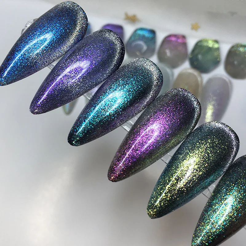 Гель для ногтей &quotкошачий глаз&quot 6 цветов водонепроницаемый высококачественный