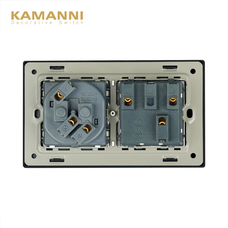 KAMANNI серый 2 банды 2Way с индикатором светильник es настенный выключатель питания