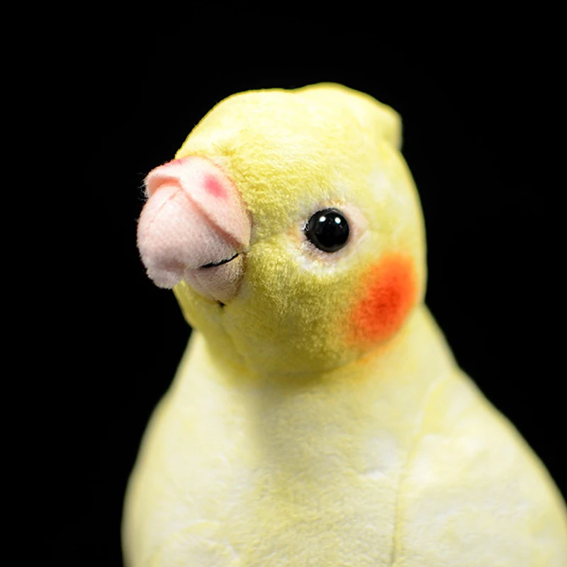 Реалистичные Желтые Плюшевые игрушки Cockatiel маленькие очень мягкие настоящая жизнь попугай птица мягкие игрушки в подарок на день рождения для детей