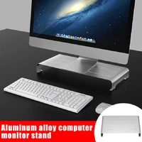 aluminum monitor stand riser computer universal laptop stand metal desktop stand organizer for imac macbook pc home office