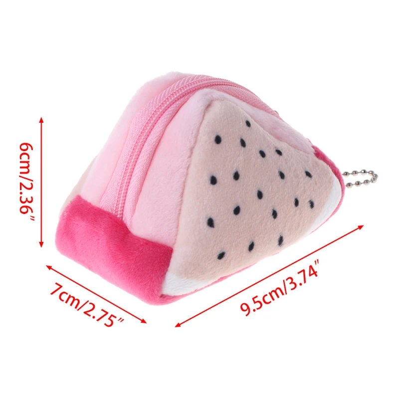 

EDC Fruit Plush Coin Purse Bag Moneybag Wallet Change Purse Small Gift Kids Toy