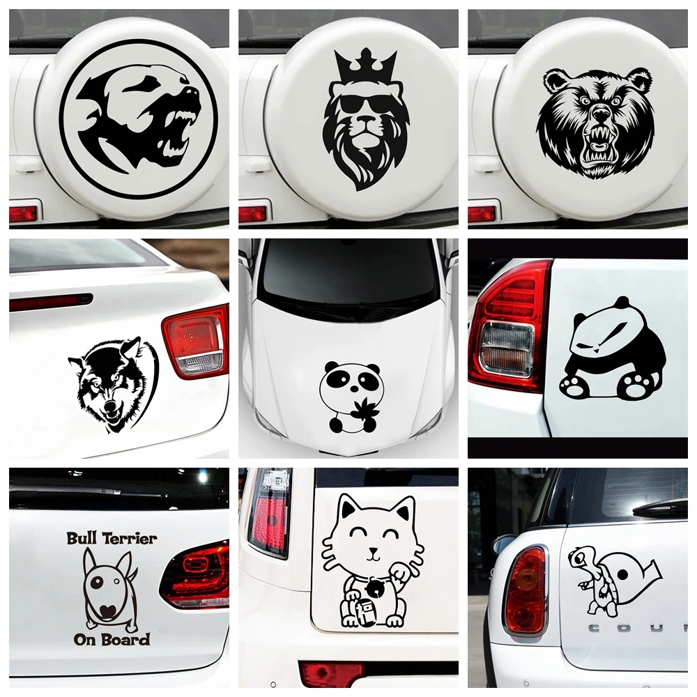 

Cartoon Animals Car Sticker Decoration Accessories Car Decal Waterproof Removable Vinyl Sticker Decor