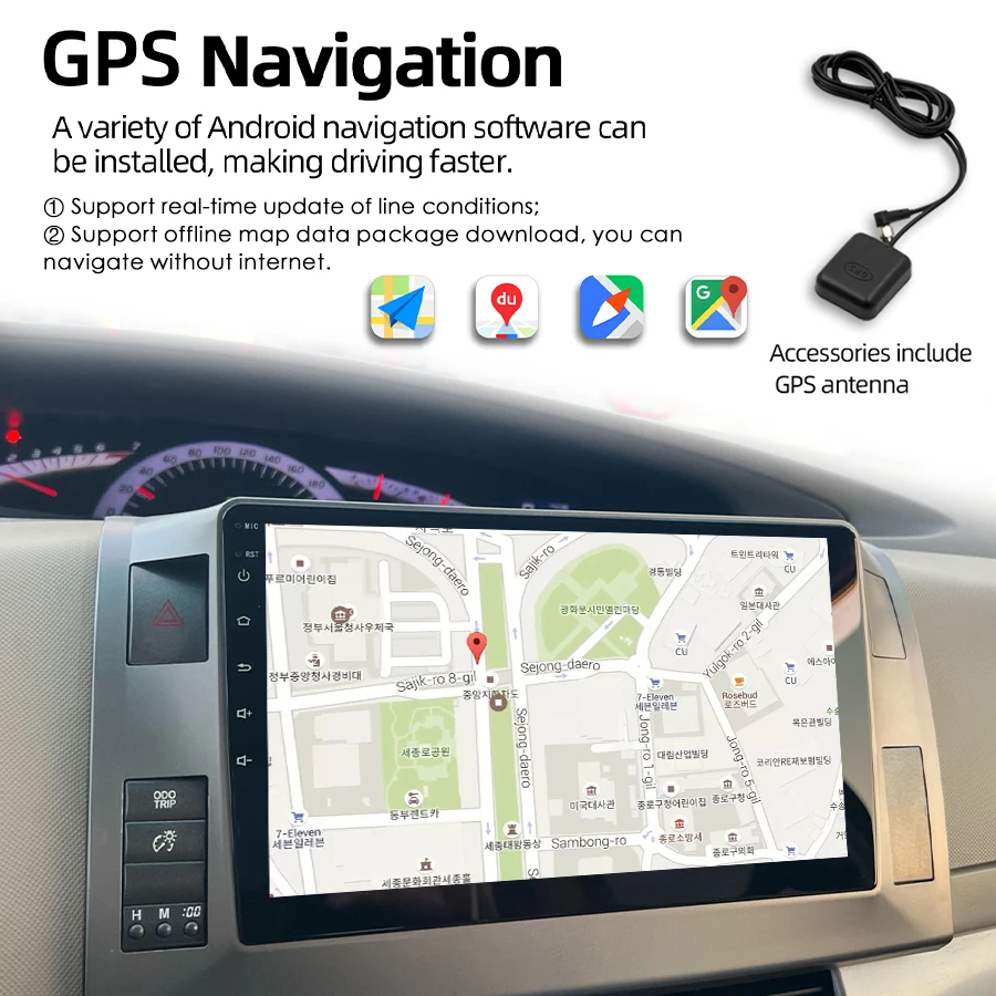 Для Toyota Previa Estima Tarago 2007 мультимедийное автомобильное радио Android 14 авторадио