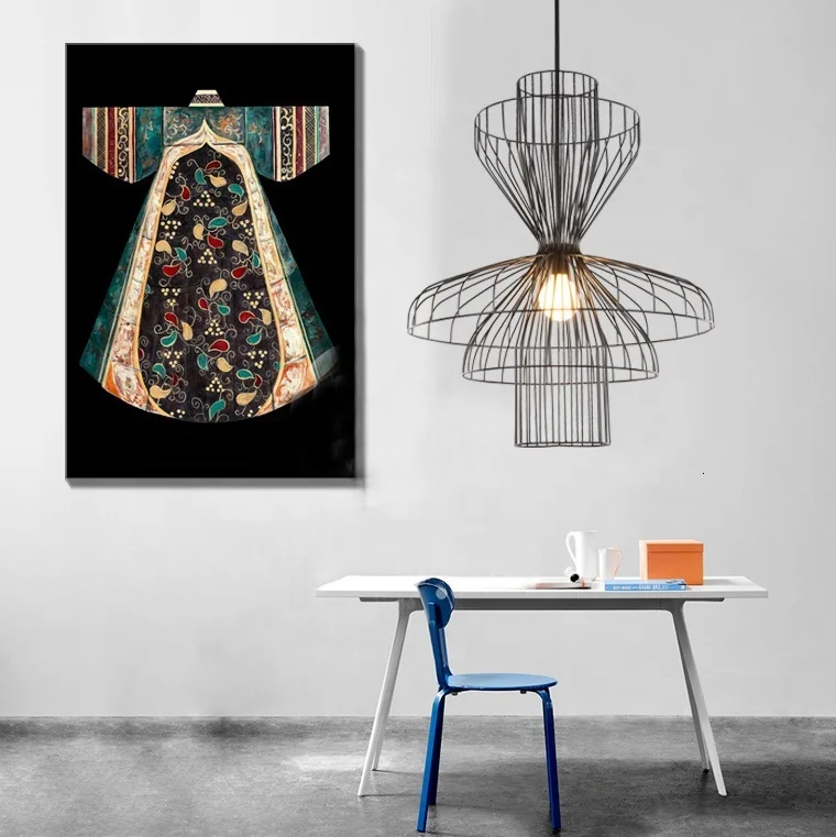 Винтажная промышленная Подвесная лампа с металлическими стержнями люстра в