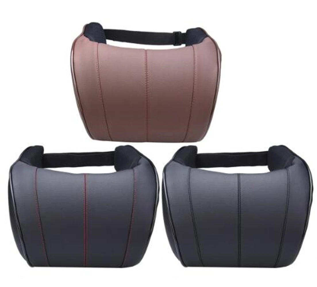 

1 Piece PU Leather Auto Car Neck Pillow Memory Foam Pillows Neck Rest Seat Headrest Cushion Pad 3 Colors