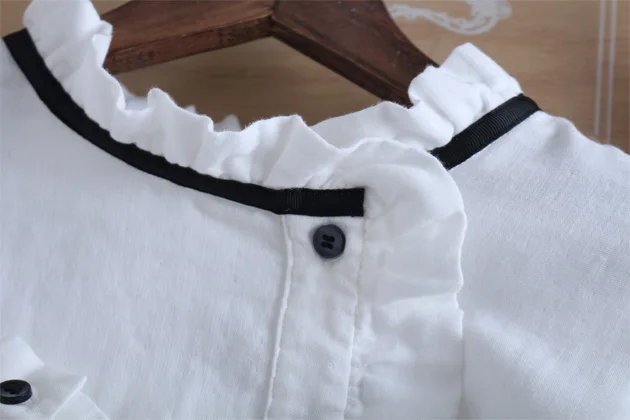 

New Spring Women Blouse Japan Style Cotton Stand Collar Long Sleeve White Shirt Women Loose Tops Women