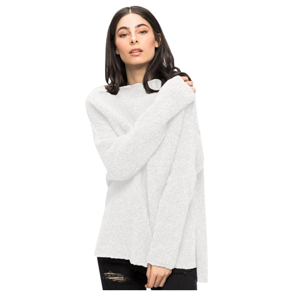 Вязаные свитера женские Пуловеры Повседневная свите с длинными рукавами зимняя