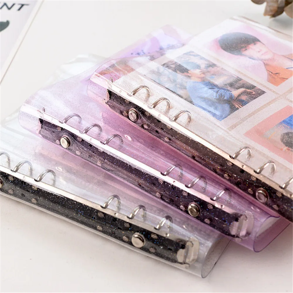

200pockets PVC Card Holder Loose Leaf Photo Album Home Picture Case ID Name Card Camera Film Ticket Holder Spiral Notebook