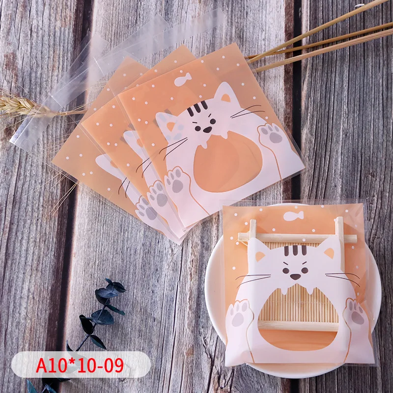 100 шт прозрачный DIY для конфет и печенья подарочный пакет пластиковый самоклеящийся клейкий мешочек целлофановый Рождественский Хэллоуин Свадьба День рождения