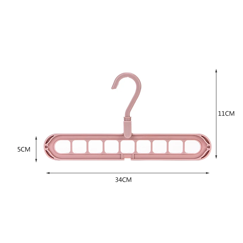 

1Pcs Nine Hole Multifunctional Clothes Hangers Baby Rotating Folding Clothes Scarf Drying Racks Household Plastic Organizer Rack