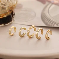 imple non pierced ear bone clip set for women c shaped gold star moon airplane ear clip creative fashion daily earrings jewelry