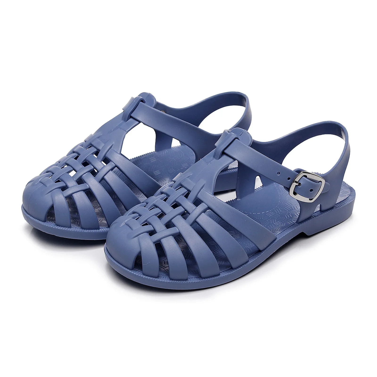 

Genuine Leather Children Shoes Summer Children Sandals Girls Boys Soft Princess Shoes Candy Jelly Beach Roman Slippers