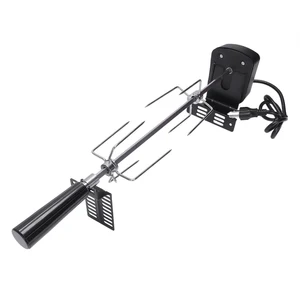 hot outdoor automatic bbq grill electric barbecue rotisserie motor metal rod charcoal pig chicken beef camping cooking tools us free global shipping