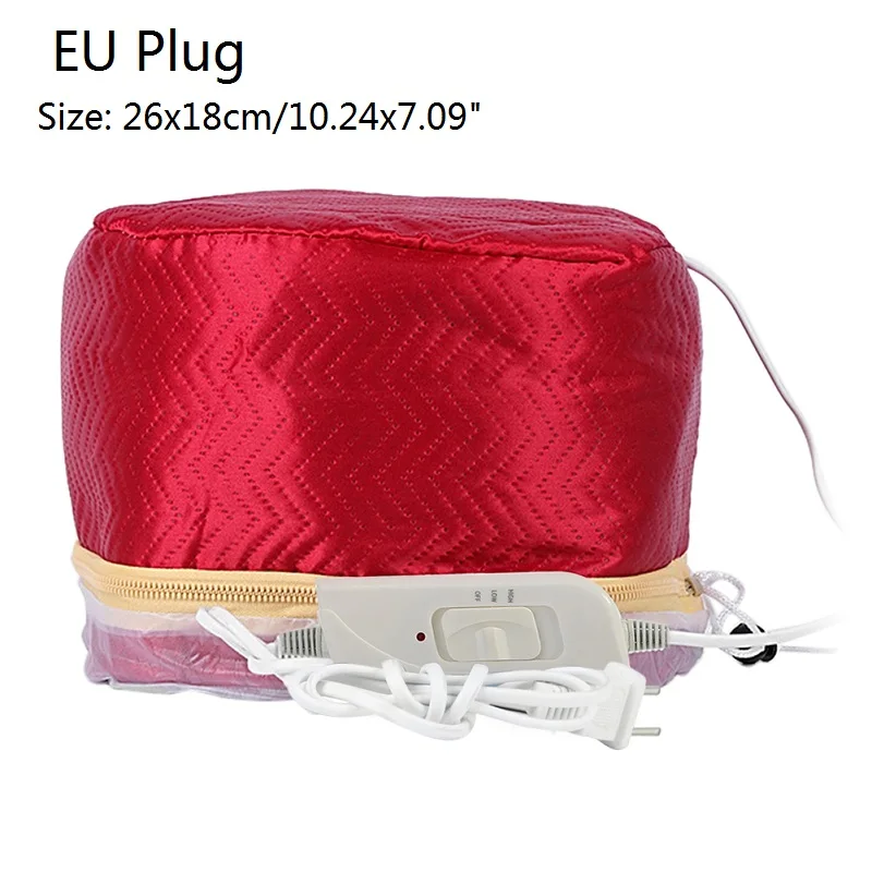 A EU Plug 3 режима, Регулируемая Кепка для Пароварки, фены, электрическая Кепка для подогрева волос, шапка для салона, Домашнее использование, сделай сам, для волос, спа, питательные Инструменты для укладки - Цвет: A EU Plug