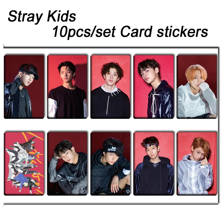 10 шт./компл. Stray kids KPOP фото карты наклейки альбом липкий adshesive kpop страй дети lomo