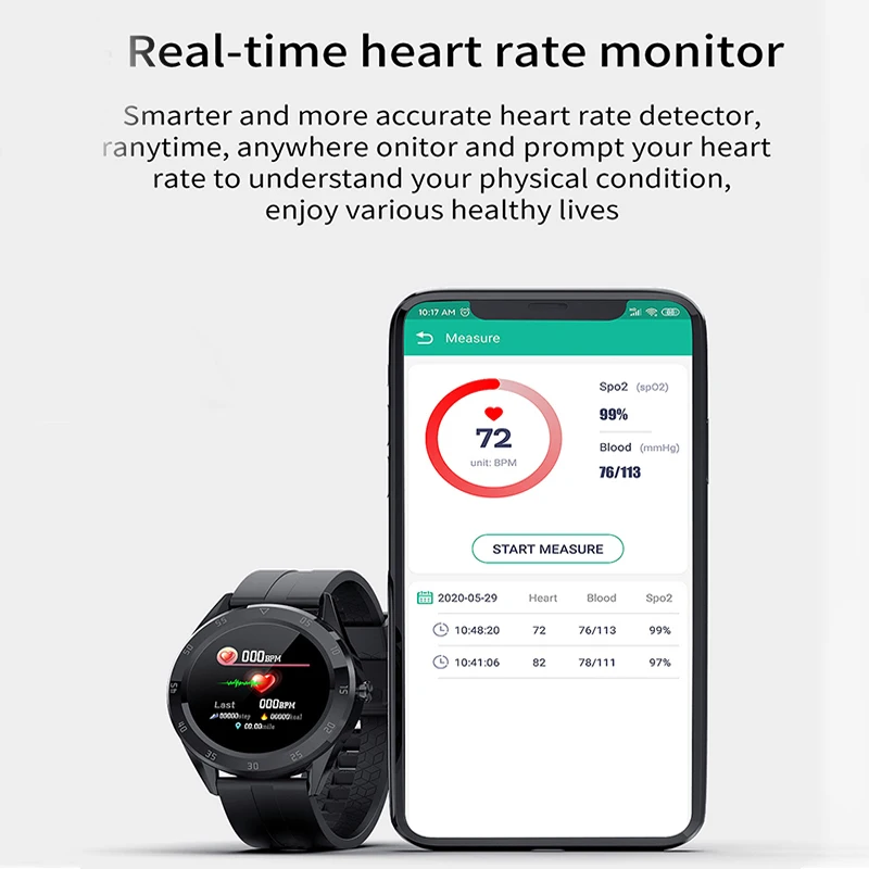 

Xiaomi 2021 Smartwatch Fashion Fitness Tracker Smart Clock Message Reminder Heart Rate Blood Pressure Monitor Watches For Gift