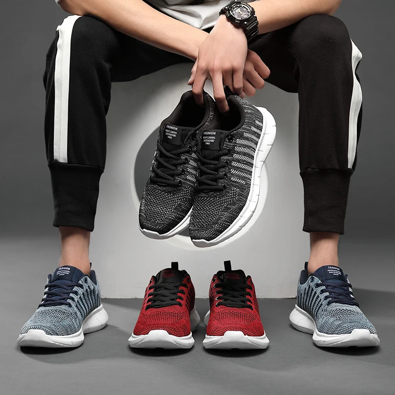 

Men's Fashion Breathable Mesh Soft Sole Casual Sports Shoes Lightweight Low-top Running Shoes Outdoor Trekking Shoes Loafers
