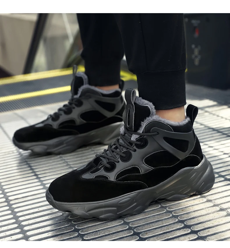 Men's Sneakers Casual Plus Velvet Winter Warm Short Ankle women Boots Plush Man's High-top women Snow Shoes Обувь Мужская