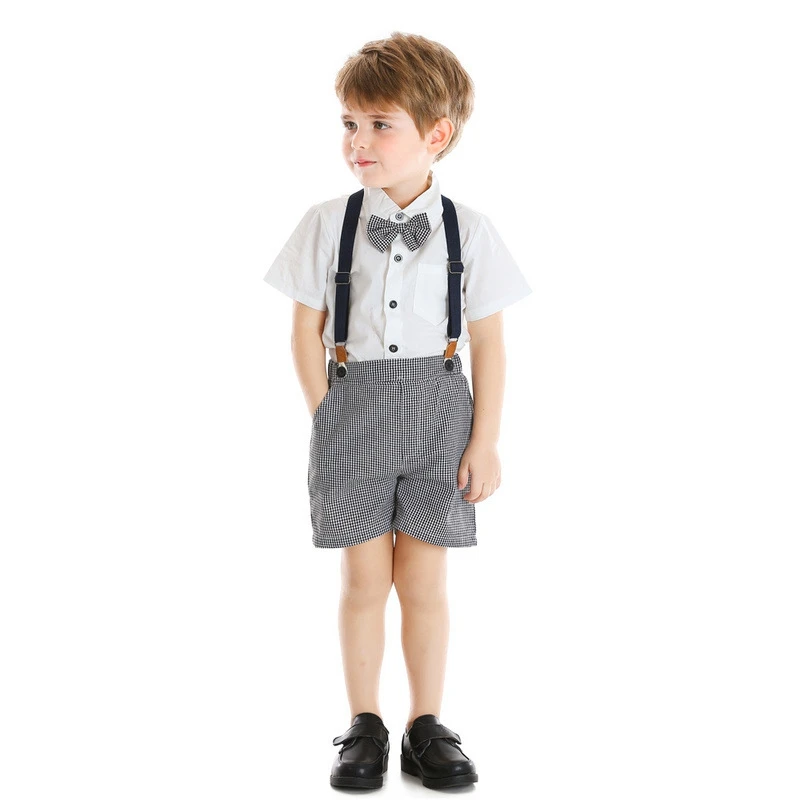 baby boy summer clothes set fashion wedding party kids clothing lovely 2020 new style boys infant t-shirt+pants |