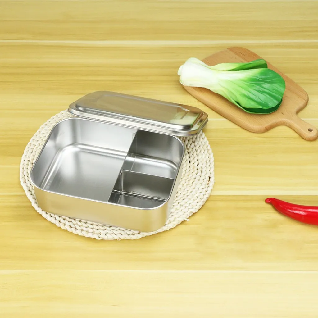 Custom Lunch Box For Kids Food Container Grade Stainless Steel Storage Stock With Subdivision Airtight | Дом и сад