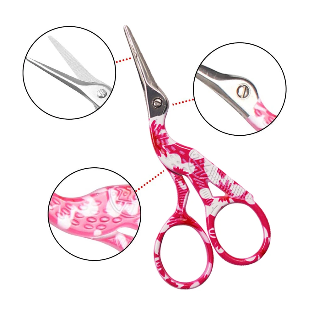 Нержавеющая сталь винтажные ножницы в форме аиста вышивка для Tailor крестом