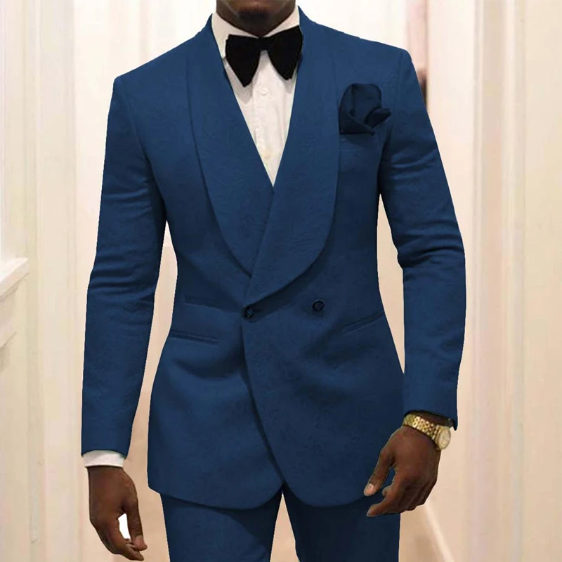 Double Breasted Mint Green Men Suits for Prom Floral Jacquard Slim fit Wedding Tuxedo 2 piece Custom Man Fashion Blazer wth Pant | Мужская