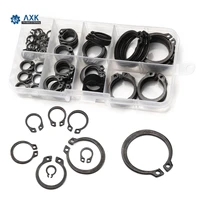external retaining circlips assortment kit snap ring clip washers carbon steel black internal m6 m25 of 100160pcs axk016