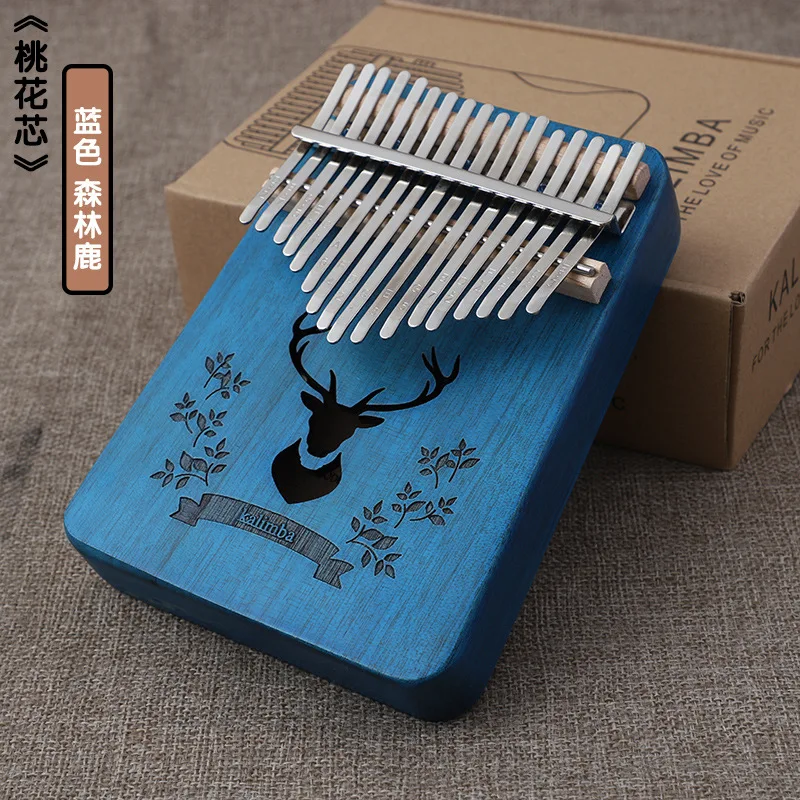 

Kalimba 17 Keys Thumb Piano withTune Hammer and Study Instruction Portable Mbira Sanza Finger Piano Gift for Kids Adult Beginner
