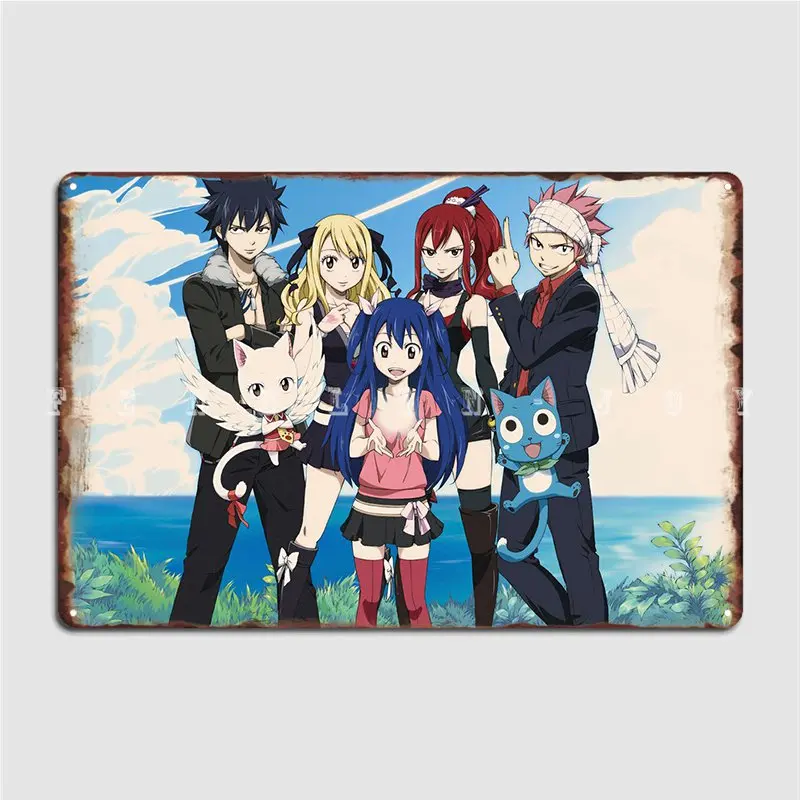 

Fairy Tail Metal Sign Wall Decor Living Room Decoration Cinema Living Room Tin Sign Poster