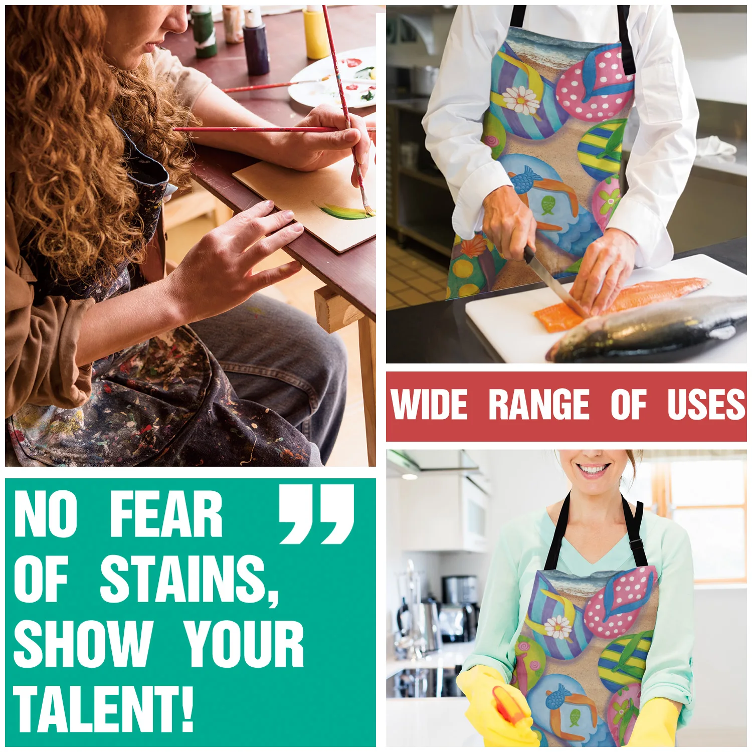 Индивидуальные фартуки Пляжные тапочки для женщин и пар Детский нагрудник