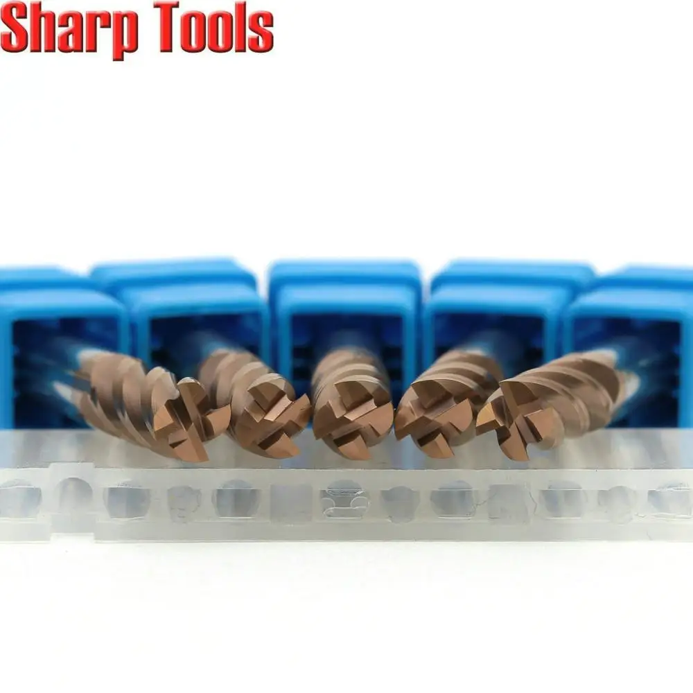 Концевая фреза твердосплавная с 4 канавками 12 мм HRC55 спиральный вольфрамовый для