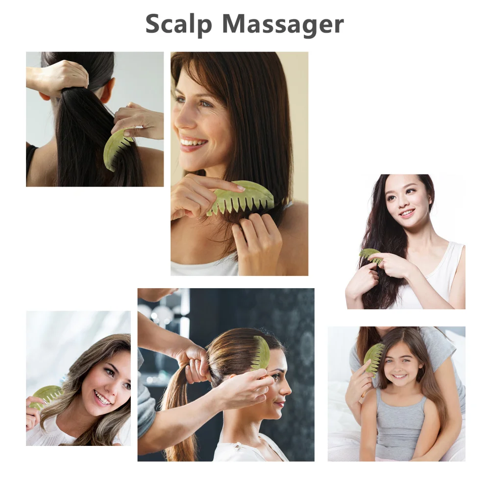 

1Pc Portable Jade Hair Comb Comb Practical Head Comb for Home