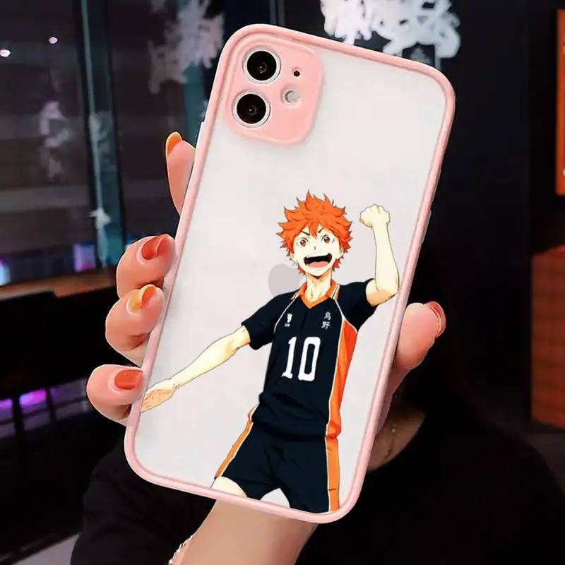 

Anime volleyball boy cut Phone Cases Matte For iPhone 12 Mini 11 Pro XR XS Max 7 8 Plus X Hard PC Back Cover
