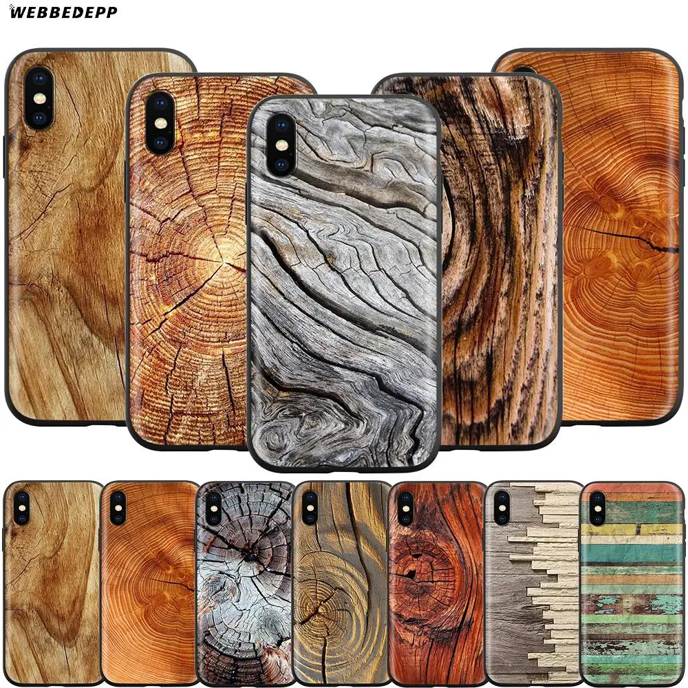 Webbedepp чехол с деревянной текстурой для Apple iPhone 12 Mini 11 Pro XS Max XR X 8 7 6 6S Plus 5 5S SE|Бамперы|