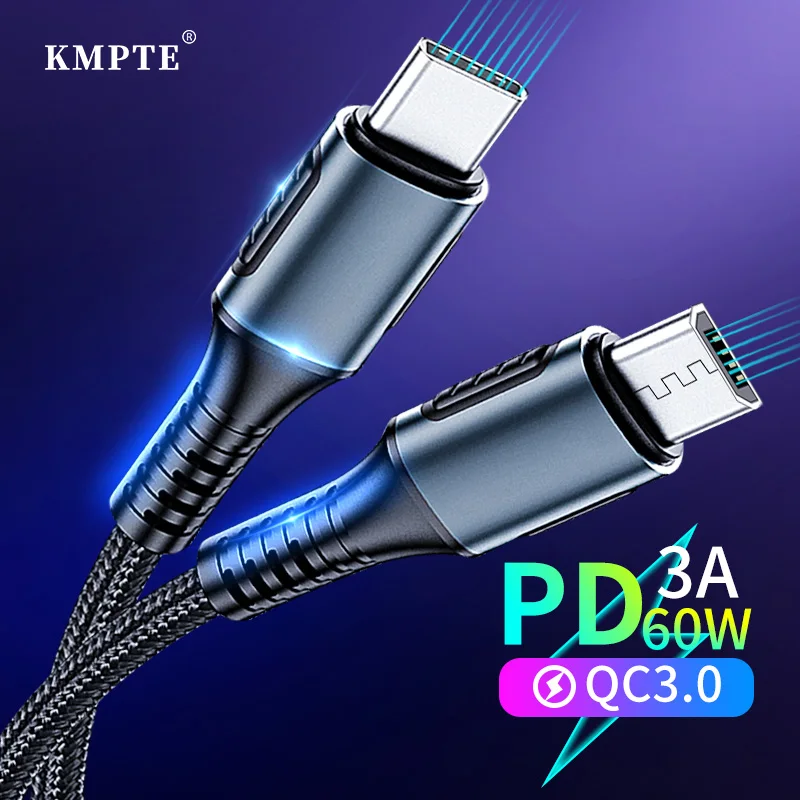 Кабель с USB C на Micro для Samsung Xiaomi Huawei кабель Type Macbook шнур быстрой зарядки|Кабели