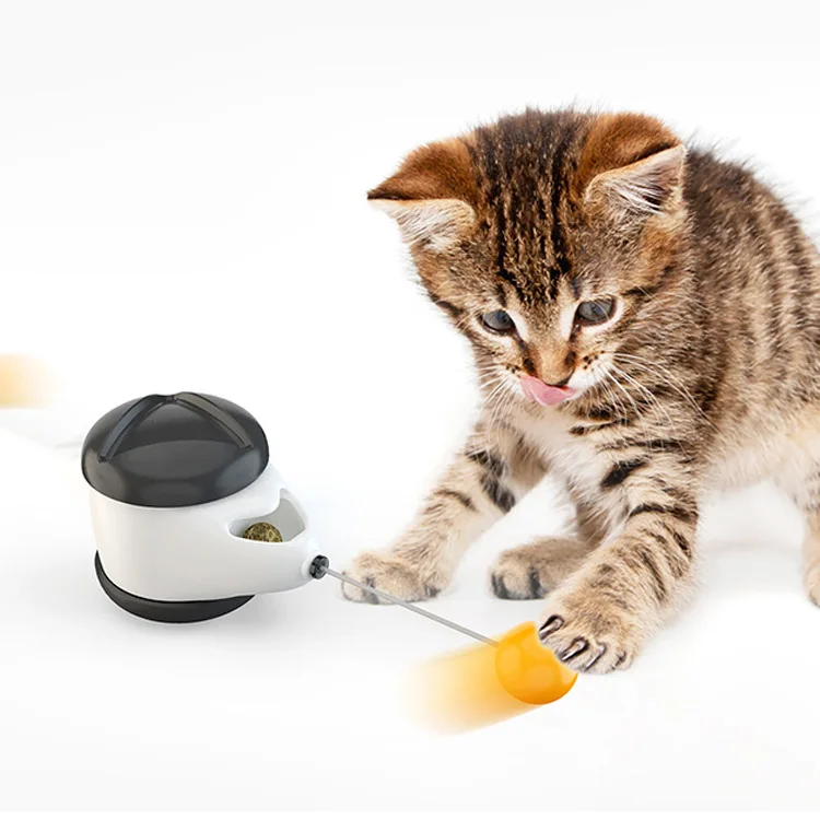 

Smart Pet Cat Toy No Need Recharge Automatic Cat Swing Car with Wheels Cat Teaser Ball Rolling Funny Cat Toy With Catnip Ball