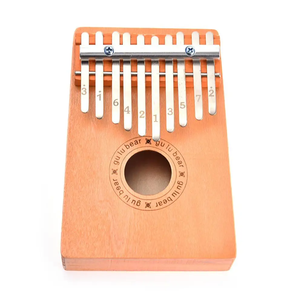 Деревянное пианино Kalimba с 10 клавишами и большими пальцами музыкальный инструмент