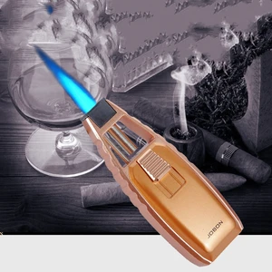jobon outdoor pen spray gun jet torch lighter turbo gas kitchen bbq metal windproof butane cigar pipe lighter gadgets for men free global shipping