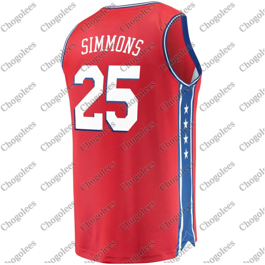 

Men Basketball Jersey Ben Simmons Philadelphia Branded Fast Break Jersey Red Statement Edition