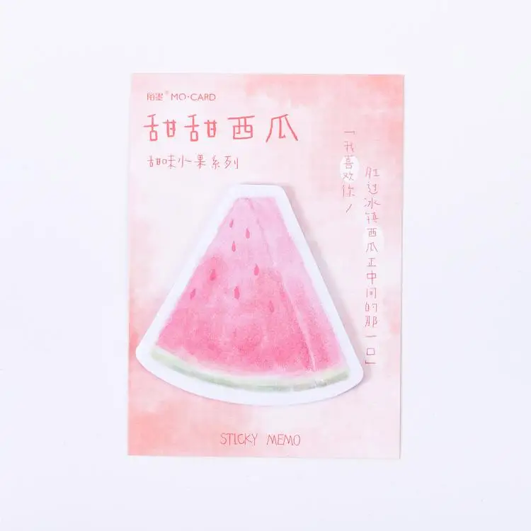 30 листов/блокнот свежие фрукты Kawaii блокнот-стикер самоклеющийся блокнот-маркер планировщик канцелярские принадлежности для офиса и школы - Цвет: A