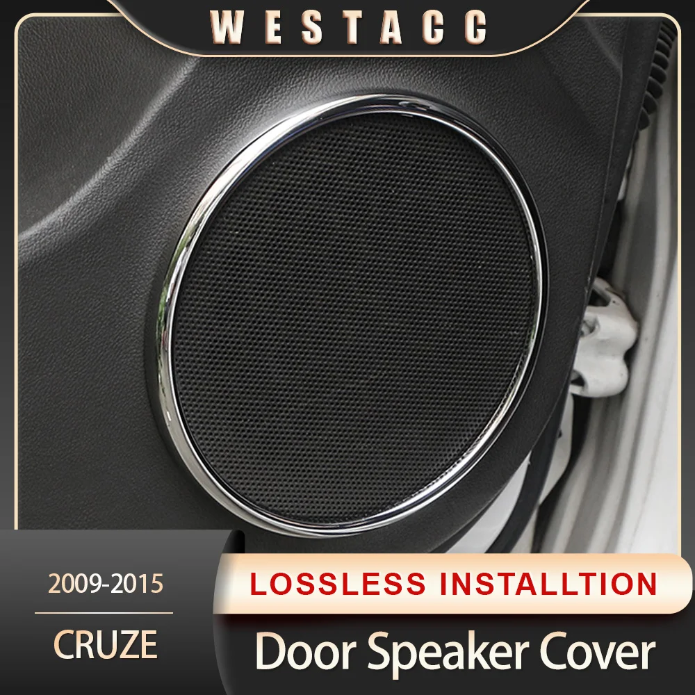 

4 шт./компл. наклейка на раму автомобильной внутренней двери динамика для Chevrolet Cruze 2009 - 2015 ABS аксессуары для стайлинга