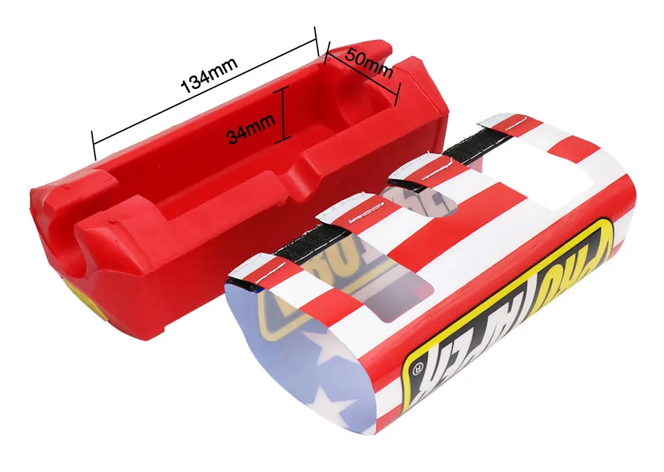 ZSDTRP Pro Taper для мотокросса Dirt Bike, в полоску, руль для питбайк, руль, панель для жировых захватов, защита груди, Крестовина, подходит для 1-1/8, рукоятка