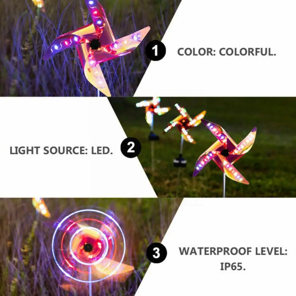 Cadena de l&aacute;mpara Led Solar para patio exterior, l&aacute;mpara de Tierra Solar insertada decorativa para patio, cadena de c&eacute;sped, l&aacute;mpara de jard&iacute;n U1d9-3
