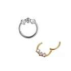 Украшения для тела, кольцо для носа и уха, из хирургической стали 316L, с шариками из фианита