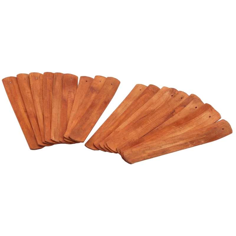 

20pcs Natural Wooden Incense Stick Holder Board Handmade Incense Burner Ash Catcher Holder Aromatherapy Censer Home Decor
