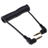1 pcs coiled audio cable jack right angle 90 degree 3 5mm aux m m cable for mobile car line mp4 player 3 5 mm aux cord cable