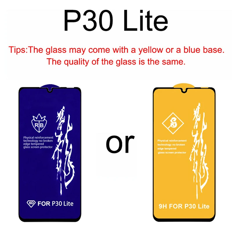 Закаленное стекло для huawei P30 P20 Pro Lite Защита экрана mate 20 6D Edge полное покрытие