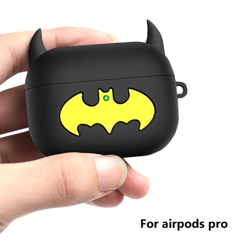 Чехол для наушников для Apple AirPods Pro мультфильм Бэтмен силиконовый чехол для наушников s для Airpods 1 2 защитный чехол